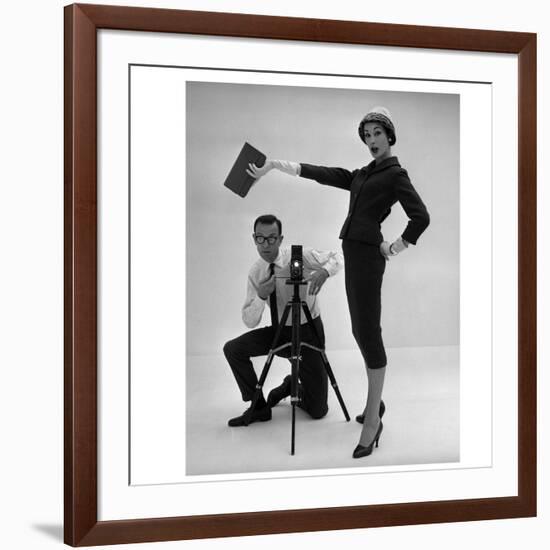 John French and and Daphne Abrams in a Tailored Suit, 1957-John French-Framed Giclee Print