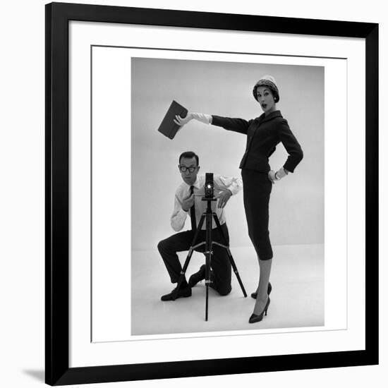 John French and and Daphne Abrams in a Tailored Suit, 1957-John French-Framed Giclee Print