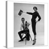 John French and and Daphne Abrams in a Tailored Suit, 1957-John French-Stretched Canvas