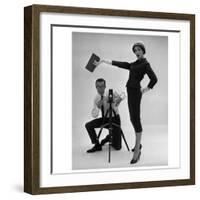 John French and and Daphne Abrams in a Tailored Suit, 1957-John French-Framed Giclee Print