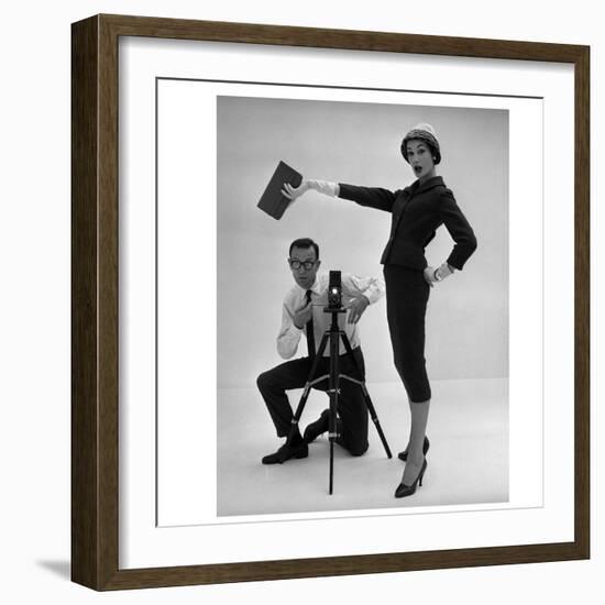 John French and and Daphne Abrams in a Tailored Suit, 1957-John French-Framed Giclee Print