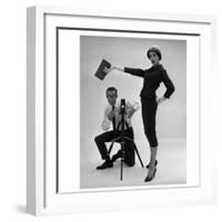 John French and and Daphne Abrams in a Tailored Suit, 1957-John French-Framed Giclee Print