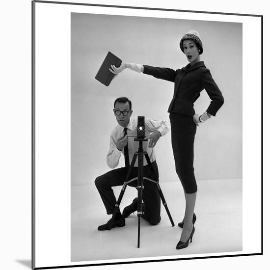John French and and Daphne Abrams in a Tailored Suit, 1957-John French-Mounted Giclee Print