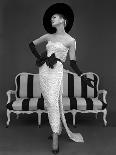 Black Sleeveless Dress with White Belt, 1960s-John French-Giclee Print
