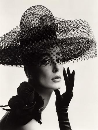 Tania Mallet in a Madame Paulette Stiffened Net Picture Hat, 1963