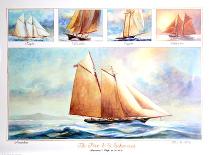 Five US Schooners 1851-1876-John Gable-Framed Collectable Print