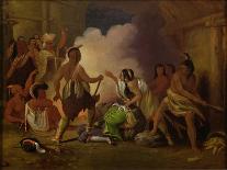 Pocahontas Saving the Life of Captain John Smith, C.1836-40-John Gadsby Chapman-Framed Giclee Print