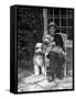 John Galsworthy, English Novelist and Playwright, Holding Dog with Another Dog-null-Framed Stretched Canvas