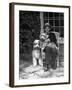 John Galsworthy, English Novelist and Playwright, Holding Dog with Another Dog-null-Framed Premium Photographic Print