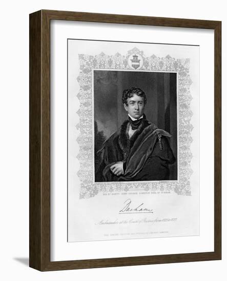 John George Lambton, Earl of Durham, 19th Century-J Cochran-Framed Giclee Print