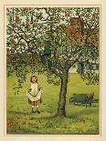 Victorian children collecting apples-John George Sowerby-Giclee Print