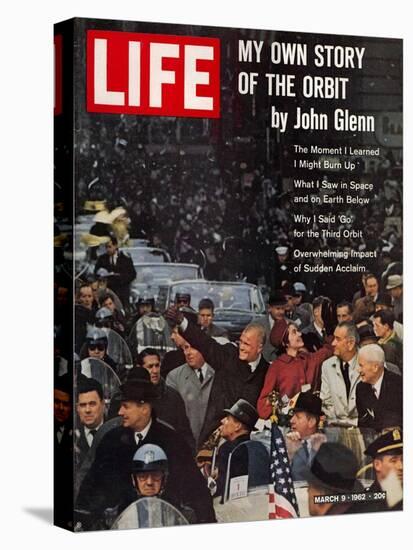 John Glenn, with Wife and VP Johnson During Ticker Tape Parade, March 9, 1962-Ralph Morse-Stretched Canvas