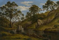 Cattle Watering at a River-John Glover-Giclee Print