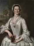 Portrait of Mrs John Greenleaf, Nee Priscilla Brown (B.1725) C.1748 (Oil on Canvas)-John Greenwood-Giclee Print