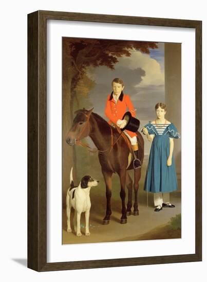 John Gubbins Newton and His Sister Mary, 1832-33-Robert Burnard-Framed Giclee Print