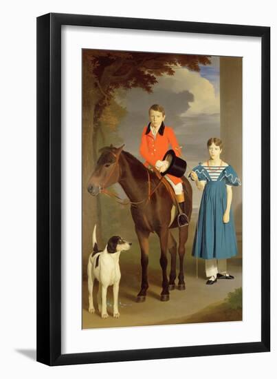 John Gubbins Newton and His Sister Mary, 1832-33-Robert Burnard-Framed Giclee Print