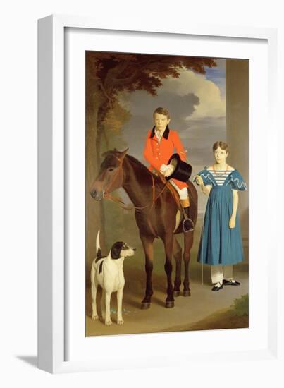 John Gubbins Newton and His Sister Mary, 1832-33-Robert Burnard-Framed Giclee Print