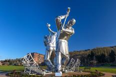 The Shipbuilders of Port Glasgow statues, Inverclyde, Coronation Park, Port Glasgow, Scotland-John Guidi-Photographic Print
