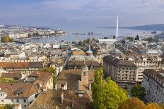 Town view from St. Peter's Cathedral, Geneva, Switzerland, Europe-John Guidi-Framed Photographic Print