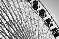 Ferris Wheel Bw-John Gusky-Photographic Print