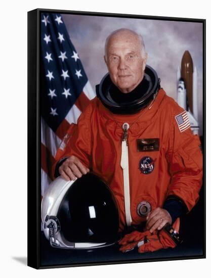John H Glenn, American Astronaut, May 1998-null-Framed Stretched Canvas