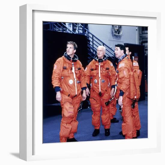 John H Glenn and Crew Members, June 1998-null-Framed Photographic Print