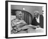 John H. Heblich Visiting Elderly Man in Bed with Broken Hip-Francis Miller-Framed Photographic Print