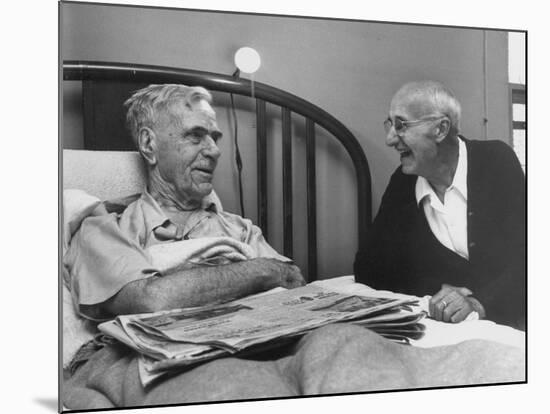 John H. Heblich Visiting Elderly Man in Bed with Broken Hip-Francis Miller-Mounted Photographic Print