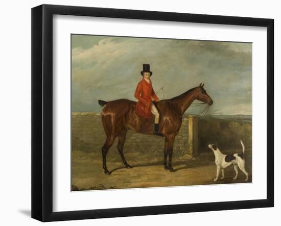 John Hall Kent in Hunting Attire Seated on a Horse, 1825-David Dalby-Framed Giclee Print