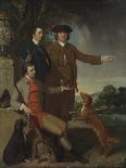 Self Portrait with Father and Brother, C.1760-62-John Hamilton Mortimer-Giclee Print