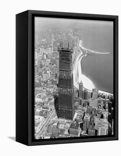 John Hancock Building-MR-Framed Stretched Canvas