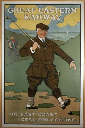 'The East Coast, Ideal for Golfing', Great Eastern Railway poster, early 1920s
