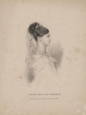 Frances Ann Kemble, Litho by Childs and Inman