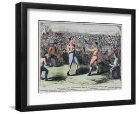 John Heenan V. Tom Sayers, 17th April, 1860-English School-Framed Premium Giclee Print