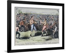 John Heenan V. Tom Sayers, 17th April, 1860-English School-Framed Giclee Print