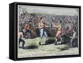 John Heenan V. Tom Sayers, 17th April, 1860-English School-Framed Stretched Canvas