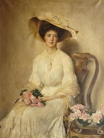 Portrait of a Lady, Seated on a Chair, Three-Quarter Length