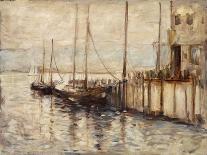 Fishing Boat in a Harbor-John Henry Twachtman-Giclee Print