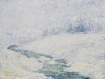 Fishing Boat in a Harbor-John Henry Twachtman-Stretched Canvas