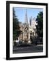 John Hooper Memorial, St Marys Gate and Gloucester Cathedral, Gloucestershire-Peter Thompson-Framed Photographic Print