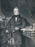 Walter Scott, Scottish Poet and Novelist, Seated on a Stone, Accompanied by a Dog, 1808-John Horsburgh-Giclee Print