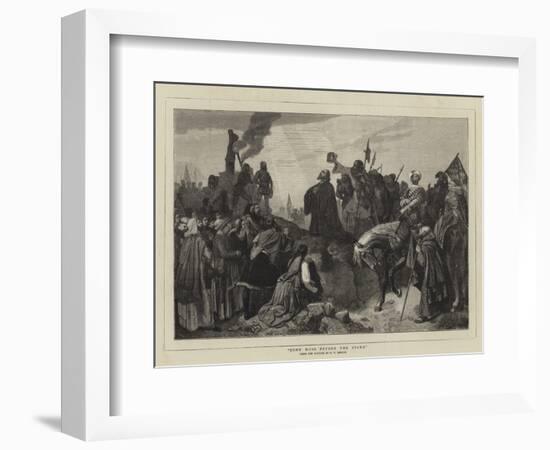 John Huss before the Stake-Carl Friedrich Lessing-Framed Giclee Print