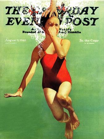 "Dunked Under Water," Saturday Evening Post Cover, August 9, 1941