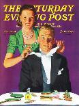 "Tying a Tux Tie," Saturday Evening Post Cover, April 26, 1941-John Hyde Phillips-Giclee Print