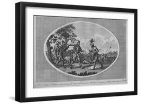 John II of France surrendering his sword to Denis de Morbeck at the Battle of Poitiers, 1356-Unknown-Framed Giclee Print