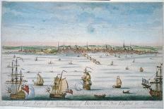 Boston in 1750-John J. Carwitham-Mounted Premium Giclee Print