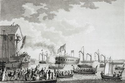 Launch of the Steam Frigate Fulton, the First, at New York, 1814