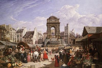 A View of the Market and Fountain of the Innocents, Paris