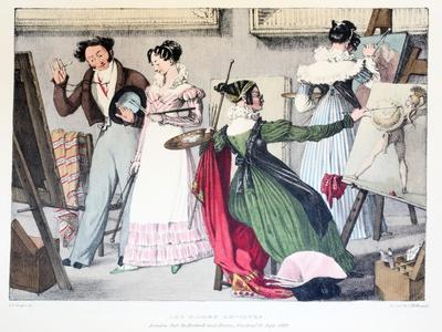 Les Dames Artistes, Published by Rodwell and Martin, 1820