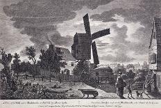 A Mill on Blackheath by Moonlight; Including Figures and a Windmill, Greenwich, London, 1770-John June-Giclee Print